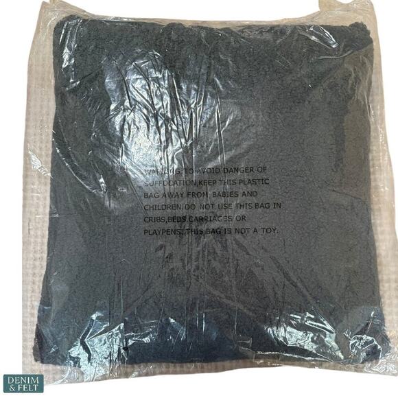 Styled Collection x Sarah Knuth Skeleton Heart Hand Pillow Black White Plush NEW - Picture 2 of 3